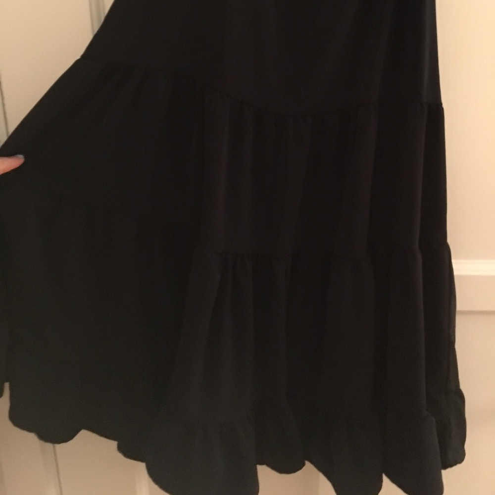 Black ruffled dress